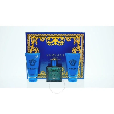 Versace Men's Eros Gift Set Skin Care 8011003879380 In Green