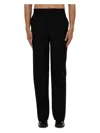 Versace Pantalone In Misto Lana Nera Uomo In Black