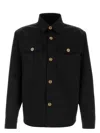 Versace Gabardine Shirt With Chest Pockets And Cuffed Sleeves