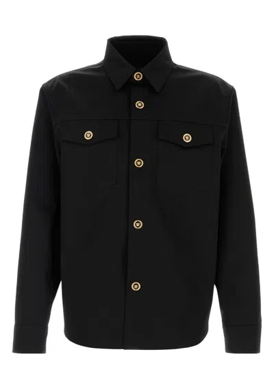 VERSACE MEN'S GABARDINE SHIRT