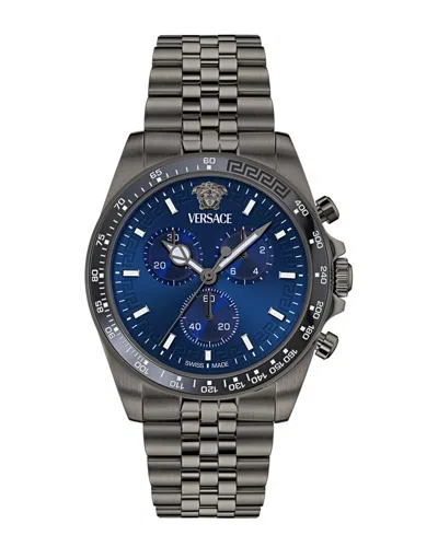Versace Men's Greca Chrono Wave Watch In Blue