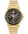 Versace Greca Extreme Chrono Bracelet Watch In Ip Yellow Gold