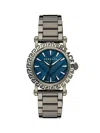 Versace Men's Greca Glam 40mm Gunmetal Tone Stainless Steel Bracelet Watch In Gunmetal