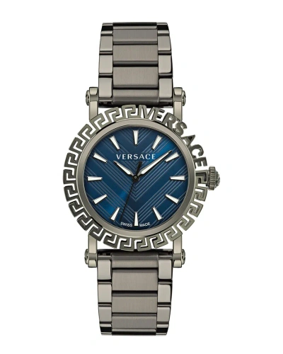 Versace Men's Greca Glam Watch In Gray