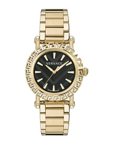 Versace Men's Greca Glam Watch In Gold