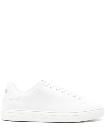 VERSACE VERSACE MEN GRECA LEATHER SNEAKERS