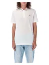 Versace Greca Short-sleeved Polo Shirt In White