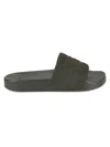 Versace Men's Greca Slides In Khaki