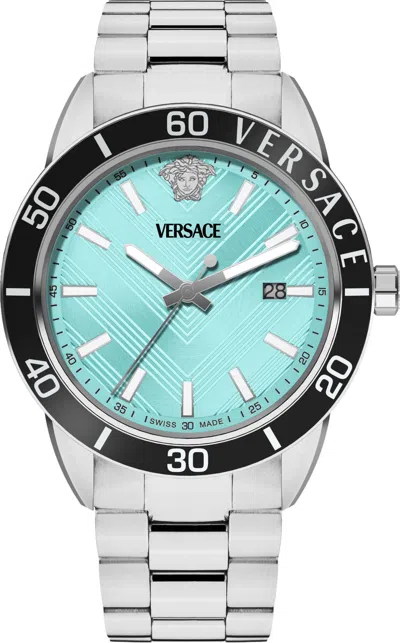 Versace Men's Greca Urban 43mm Quartz Watch In Blue