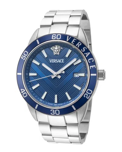 Versace Men's Greca Urban Watch In Silver
