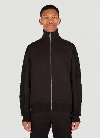 Versace Greca Zip Sweatshirt In Black