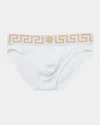 Versace Greca Border Briefs In White