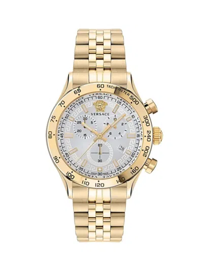 Versace Hellenyium Chrono Bracelet Watch In Gold
