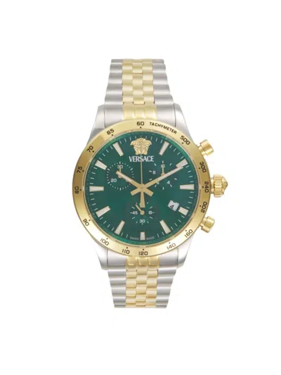 Versace Men's Hellenyium Chrono Petite Logo Watch/40mm In Multi
