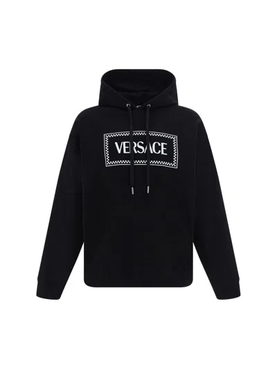 Versace Men Hoodie In Black