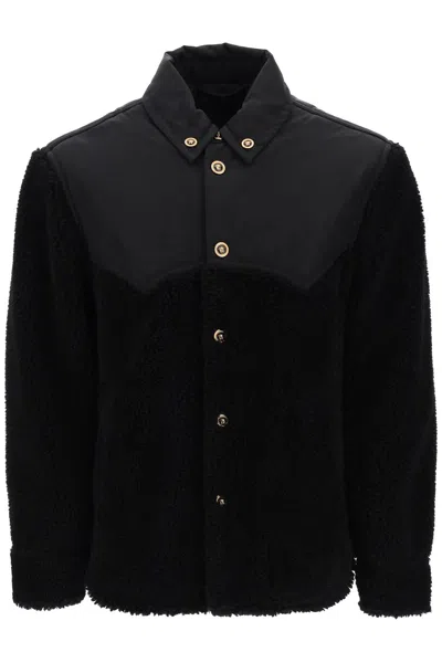 Versace Men's Hybrid Jacket With Baroque Insert And  Lining In Black
