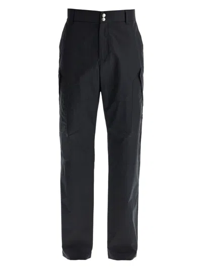 VERSACE MEN'S INFORMAL PANT LIGHT COTTON GABARDINE FABRIC AND STAMP EMBROIDERY