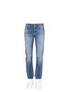 Versace Men Jeans Con Patch Logo In Blue