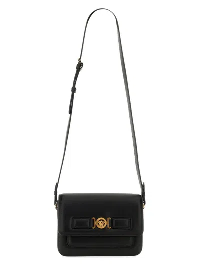Versace Men's Jellyfish Biggie Messenger Bag In Black