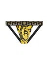 Versace Men Jockstrap With Baroque Print In Multicolor