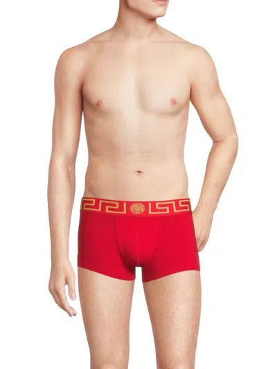 Versace Men's La Greca Boxer Briefs In Red