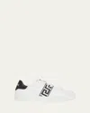 Versace White White Black Greca Embroidered Sneakers