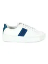 Versace White Leather Sneakers In White