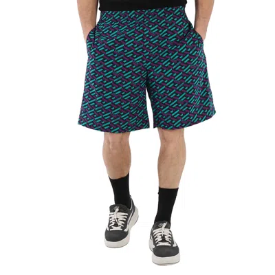 Versace Men's La Greca Print Cotton Shorts