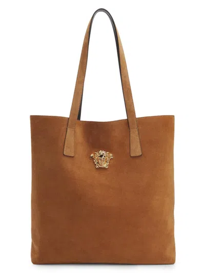 Versace Men's La Medusa Suede Tote