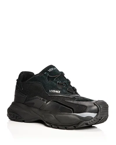VERSACE MEN'S LACE UP SNEAKERS