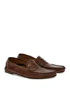 Versace Men's Leather Loafers In Brown