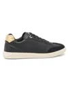 Versace Black Greca Court Faux-leather Sneakers In Multi