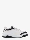 Versace Men Leather Sneakers With La Greca Detail