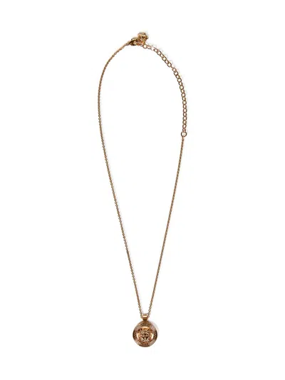 Versace Men's Lion Head Round Gold Adjustable Necklace