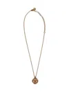 Versace Men's Lion Head Round Gold Adjustable Necklace In Gold