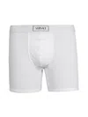 Versace Men's Logo Cotton-blend Boxers In Optical White