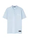 VERSACE MEN'S LOGO-EMBROIDERED COTTON POLO SHIRT