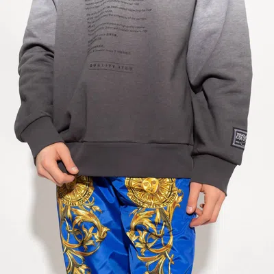 VERSACE MEN LOGO HOODED PULLOVER SWEATSHIRT