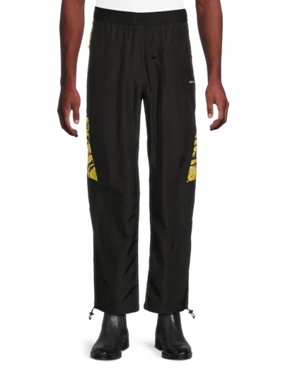 Versace Men's Logo Pants In Black