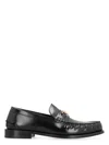 Versace Black Leather Medusa 95 Loafers In Black