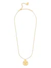 Versace Mens Lion Head Round Gold Adjustable Necklace In Gold