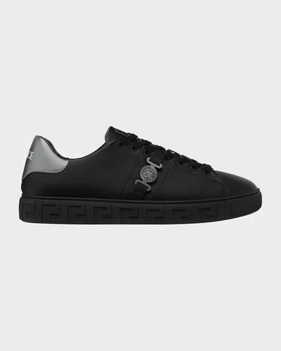 VERSACE MEN'S MEDUSA BIGGIE GRECA LOW-TOP SNEAKERS