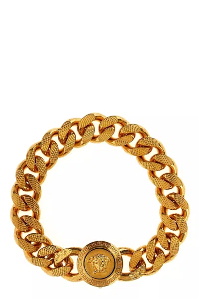 Versace Men 'medusa Chain' Bracelet In Gold