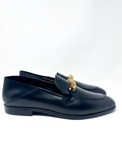 Pre-owned Versace Men's Medusa Chain Loafer 11 Us / 44 $1050 In Black