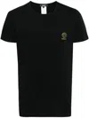 Versace White Crewneck T-shirt With Medusa Print On The Front In Cotton Stretch Man In Multicolor