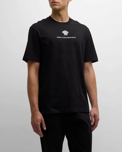 VERSACE MEN'S MEDUSA EMBROIDERED T-SHIRT