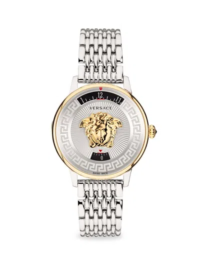 Versace Men's Medusa Icon Stainless Steel Bracelet Watch In Metallic