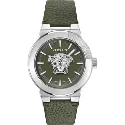 Versace Men's Medusa Infinite 43mm Quartz Watch In Green