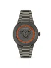 Versace Medusa Infinite Bracelet Watch In Gun Metal