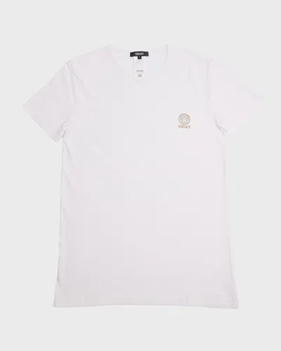 Versace Men's Medusa Jersey T-shirt In White